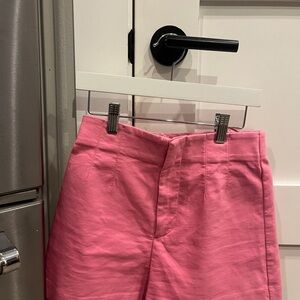 Zara Pink Linen Shorts